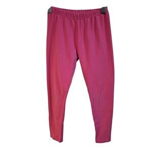 Fabkids Girls Size S Hot Pink Leggings Solid Casual Cotton Everyday Lounge Comfy